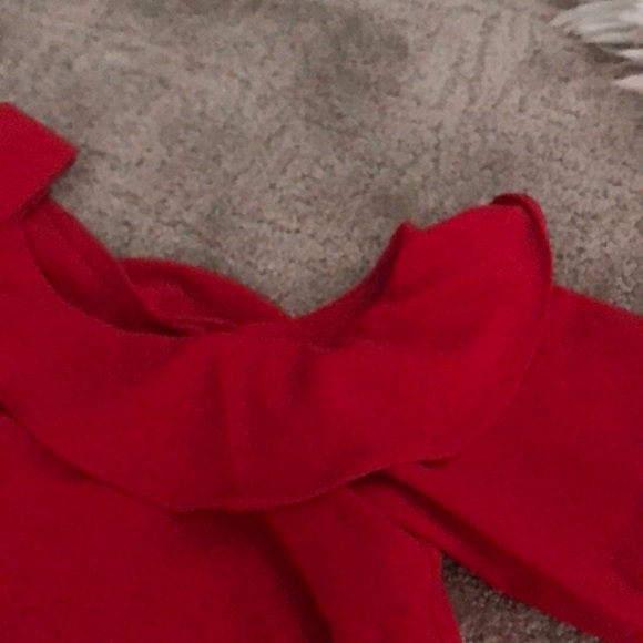 Red Lucky Brand shirt with open shoulders - Picture 4 of 5